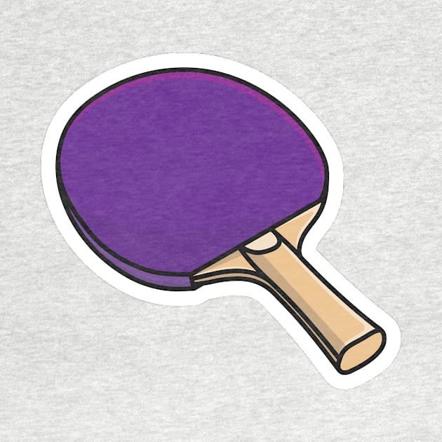 Table Tennis Racket Sticker vector illustration. Sport objects icon concept. Racket for playing table tennis game sticker design. Sport game table tennis vector design with shadow. by AlviStudio